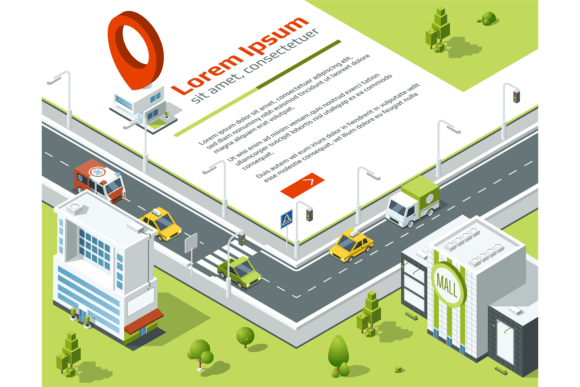 Download Isometric 3d City Conceptual Poster - Conceptual Collection