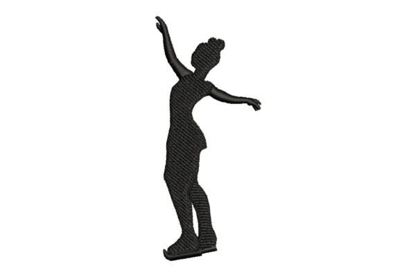 Download Ice Skater Silhouette Embroidery Design - Premium Resources