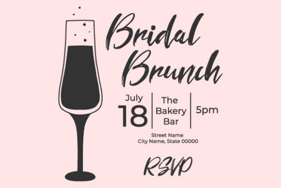 Download Invitational Bridal Brunch with Glasses - Brunch Collection