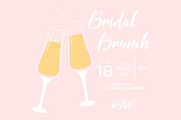 Download Invitational Bridal Brunch with Glasses - Brunch Collection